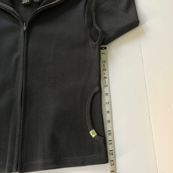 Unusual rare nylon hoodie by Alex Goes connecting zippers, 2 front pockets sz S - Picture 12 of 15